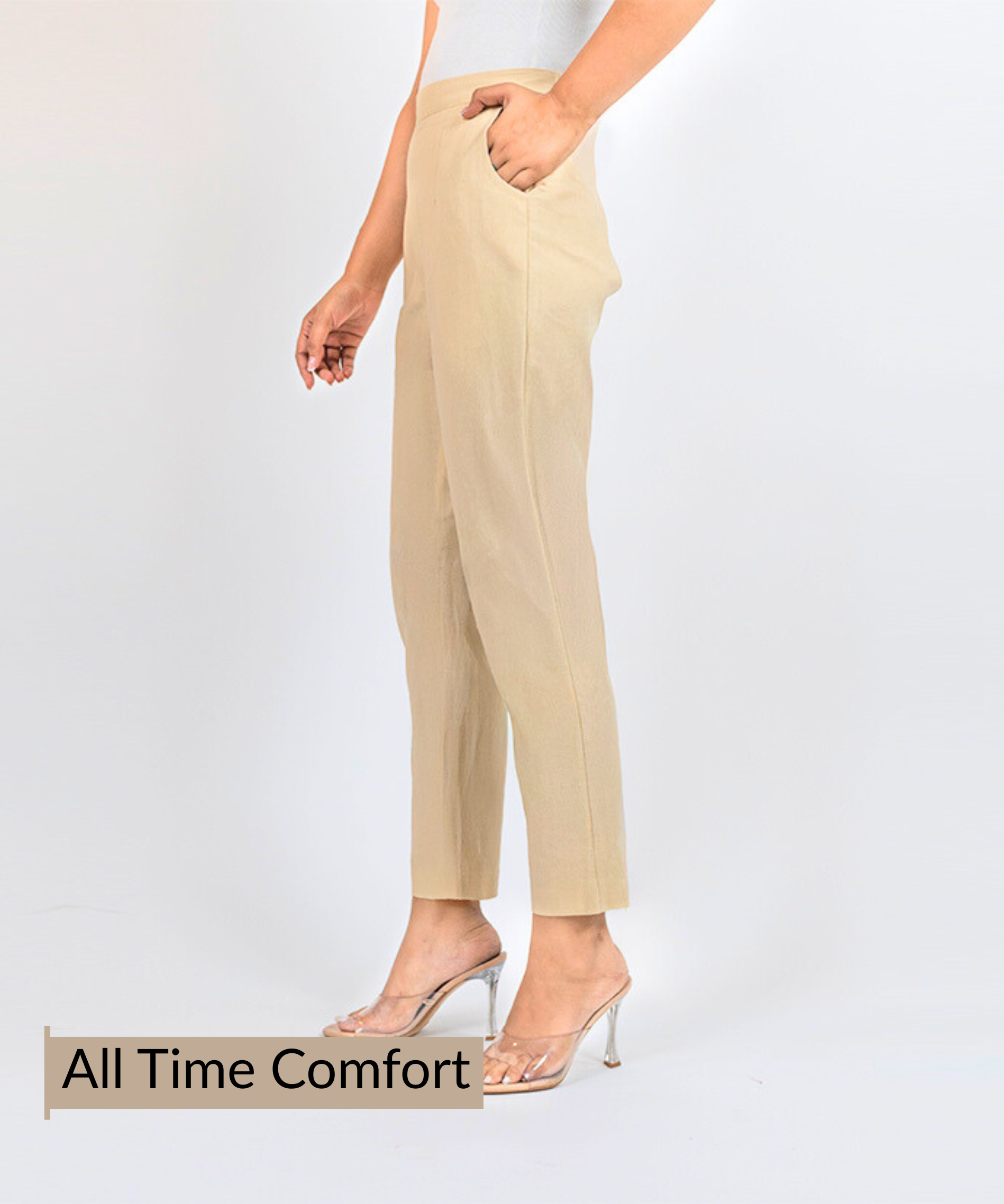 Beige Cotton Pant