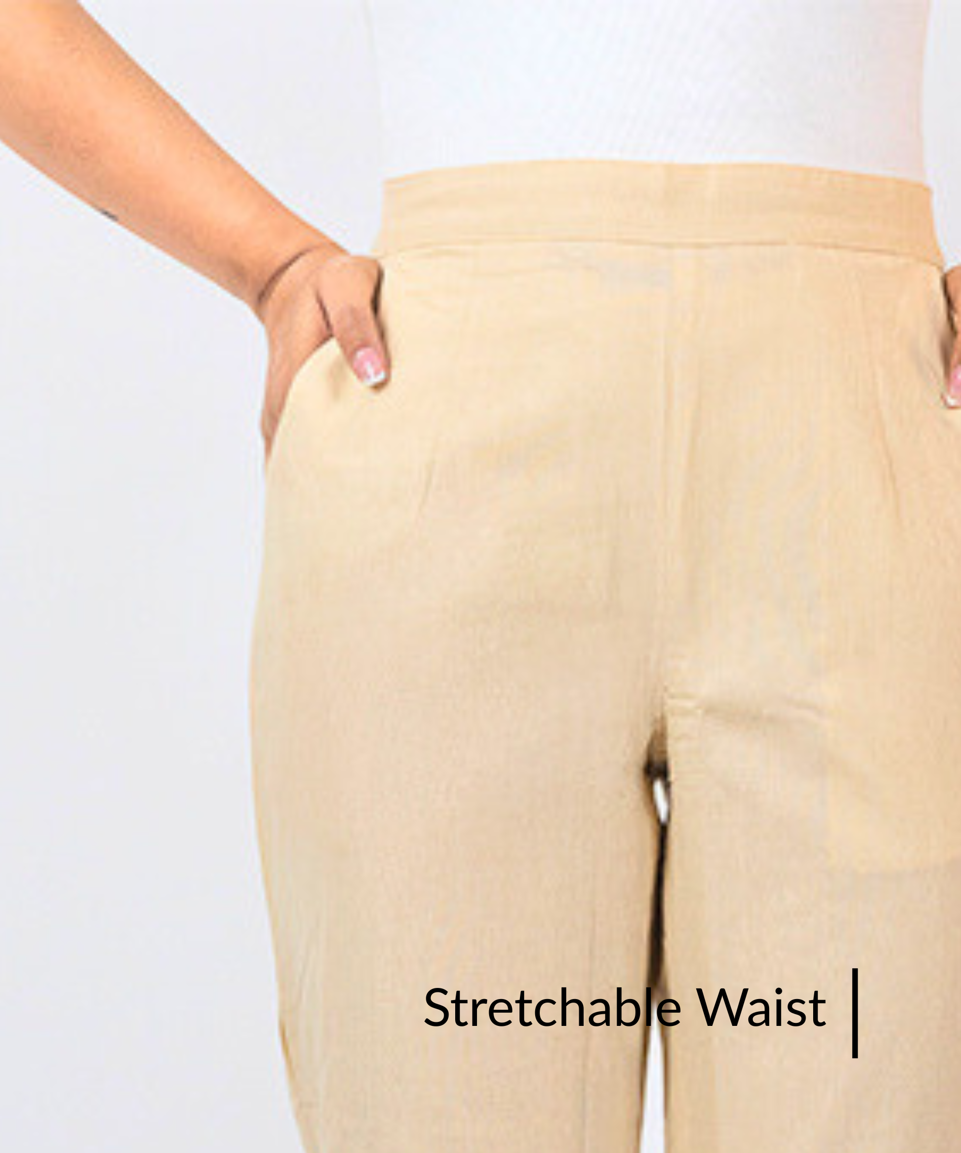 Beige Cotton Pant