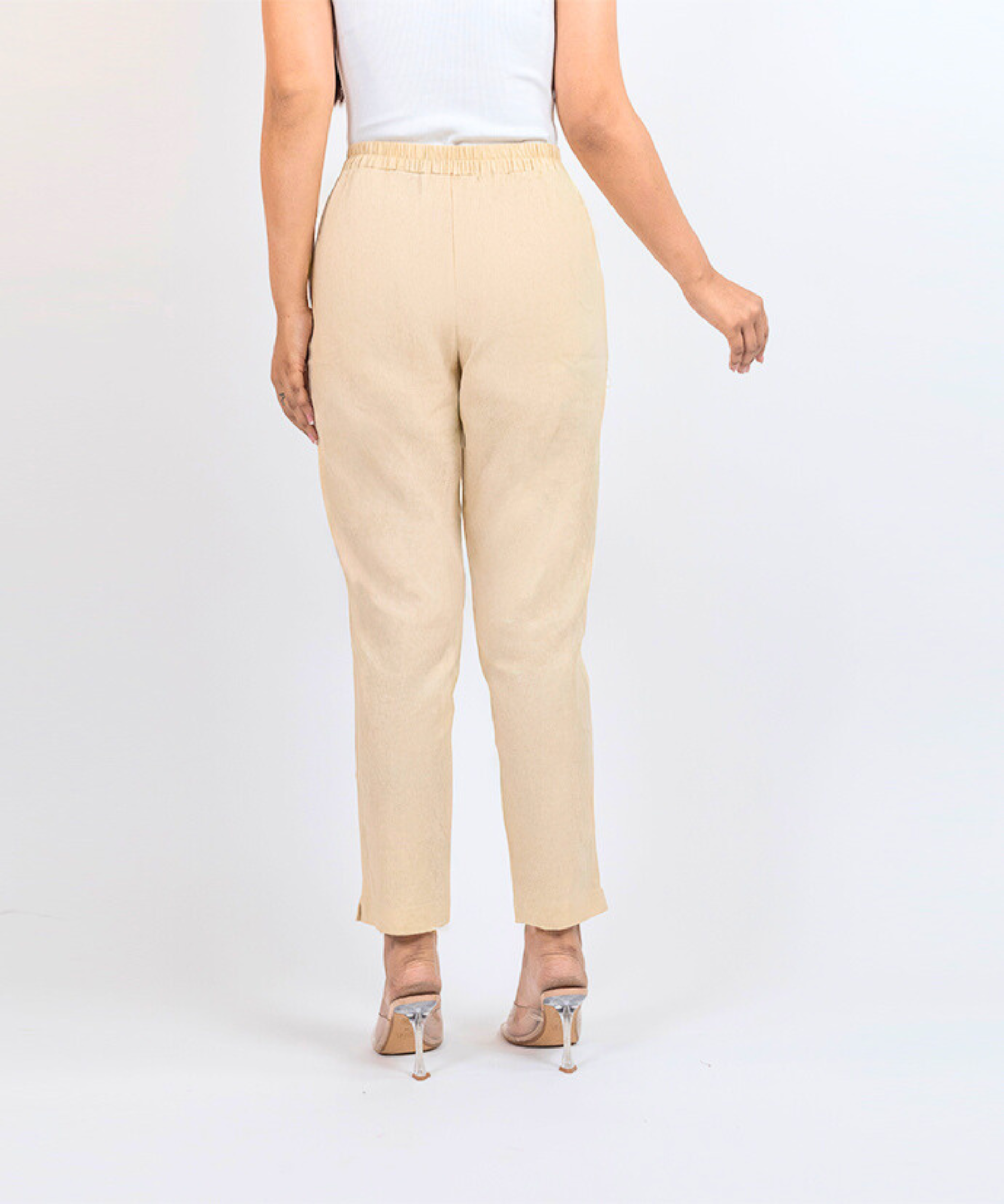 Beige Cotton Pant