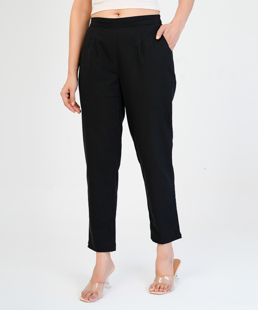 Black Cotton Pant