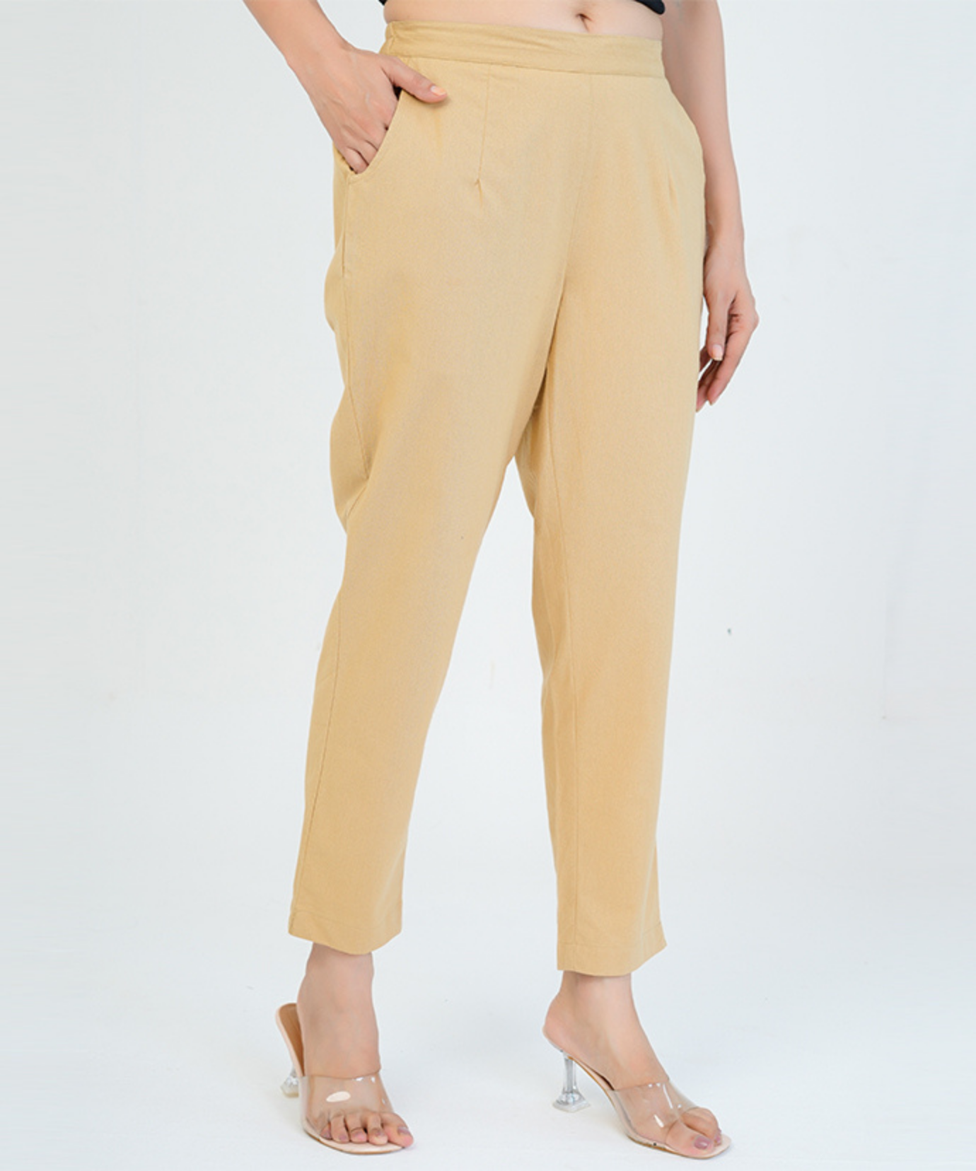 Camel brown Cotton Pant