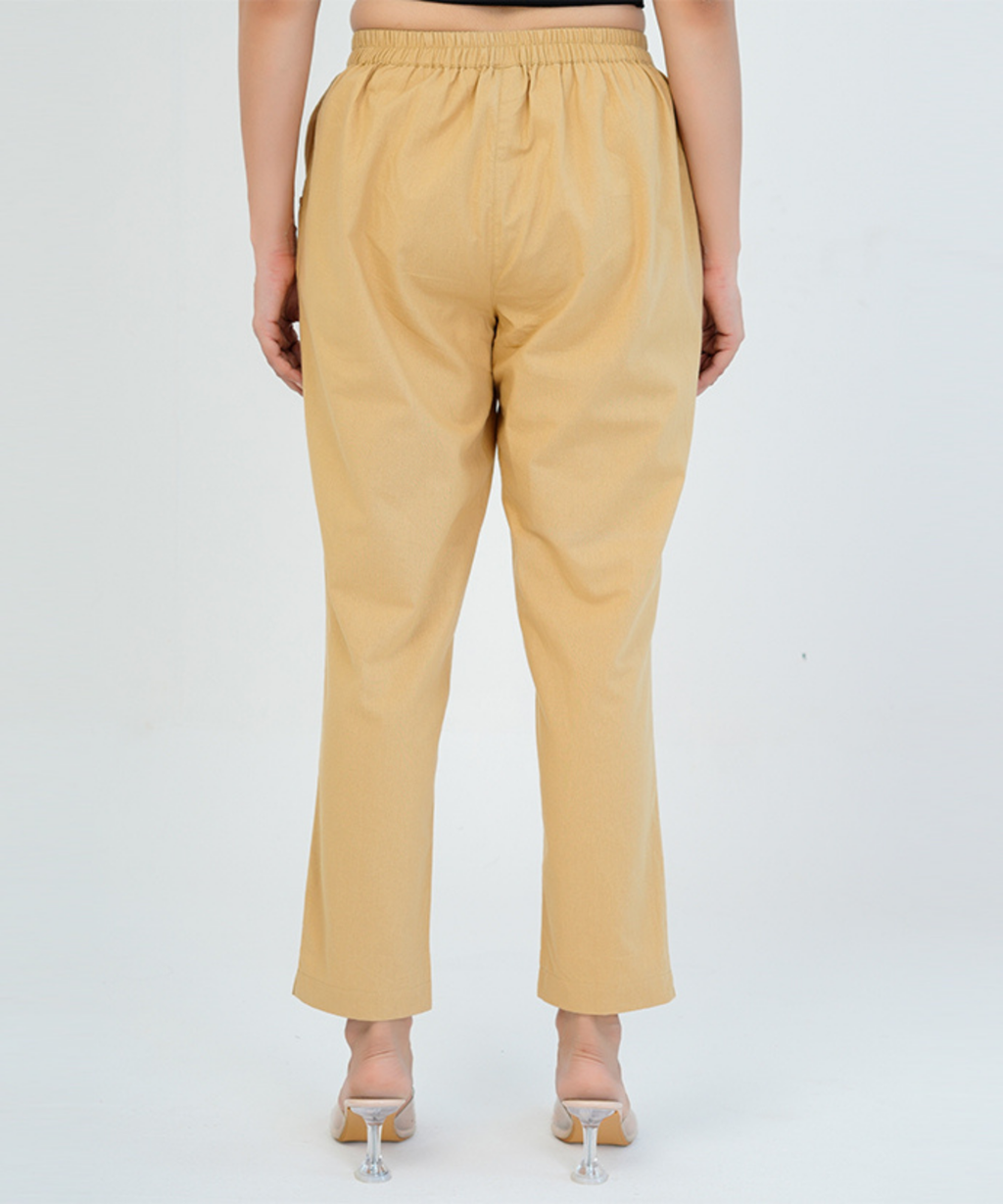 Camel brown Cotton Pant