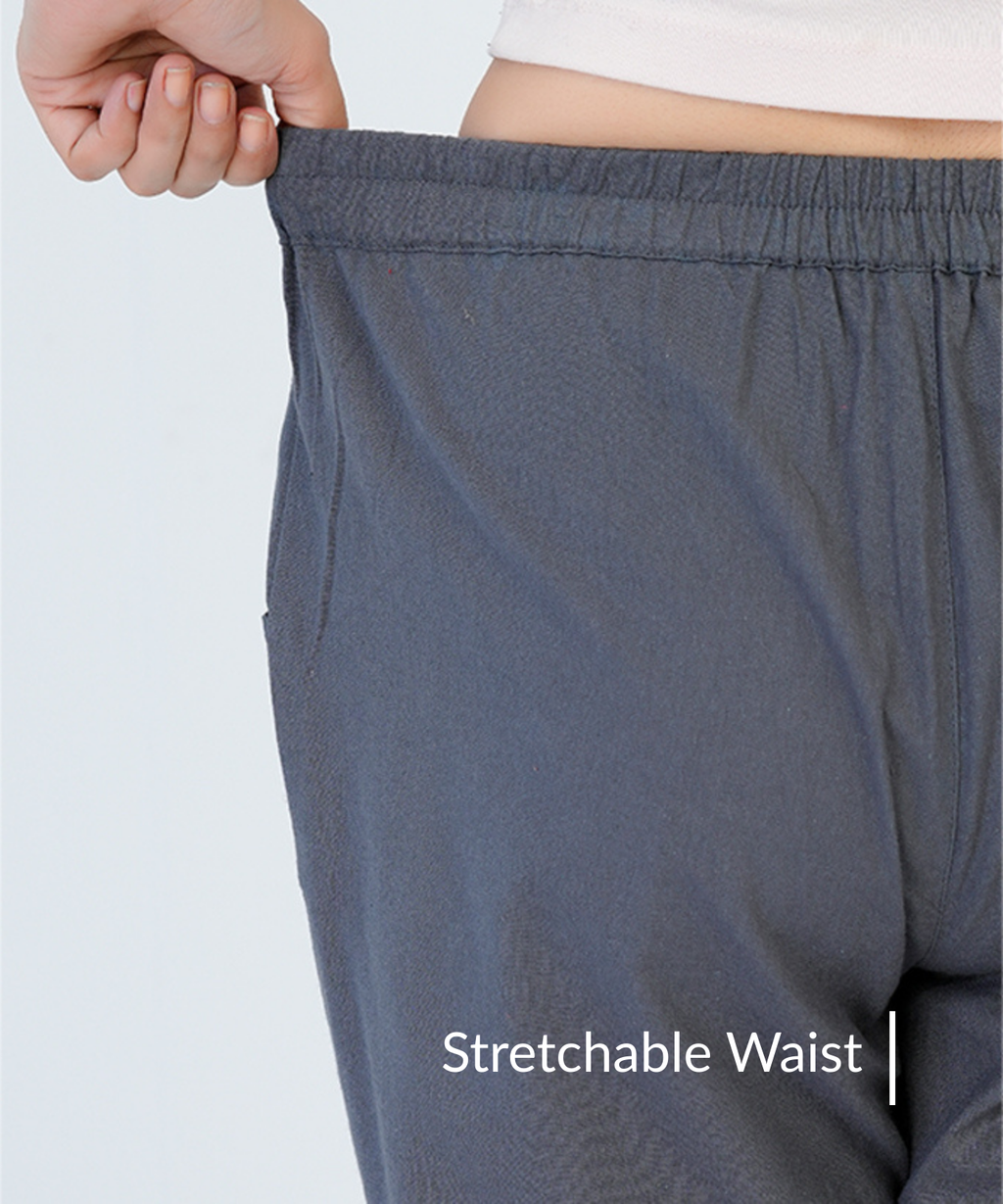 Cement Grey Cotton Pant