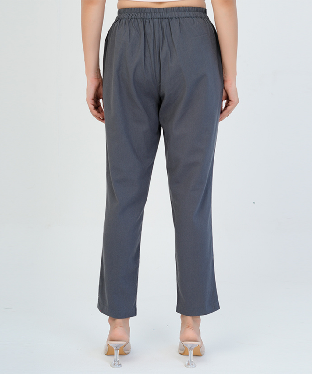 Cement Grey Cotton Pant