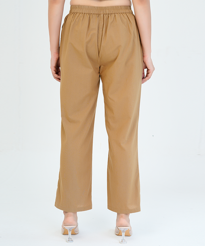 Coffee Brown Cotton Pant