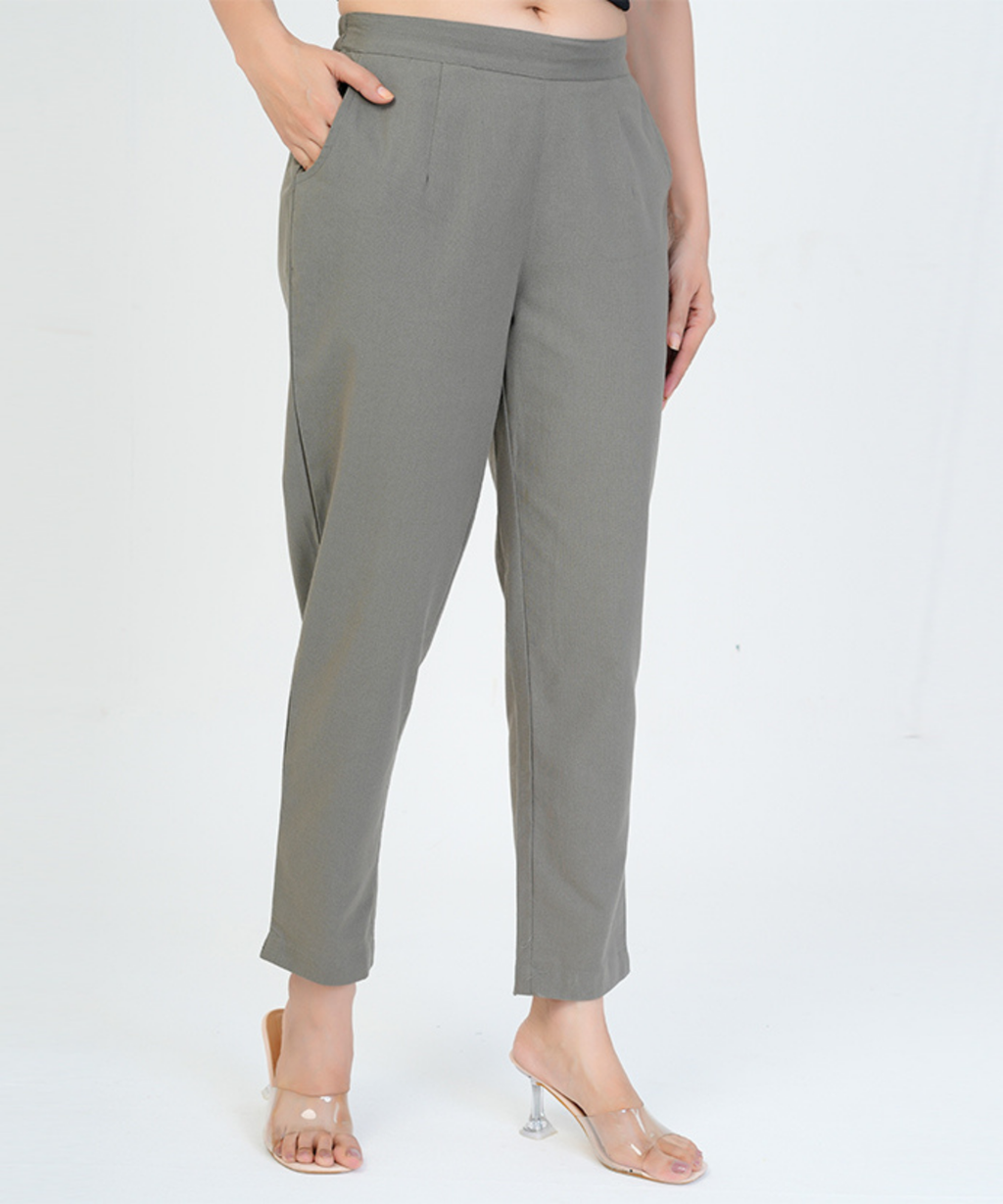 Gray Cotton Pant