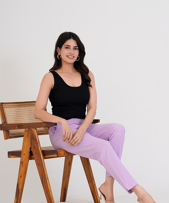 Lilac Cotton Pant