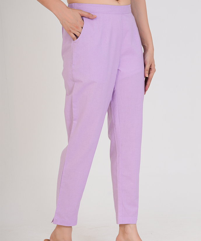 Lilac Cotton Pant