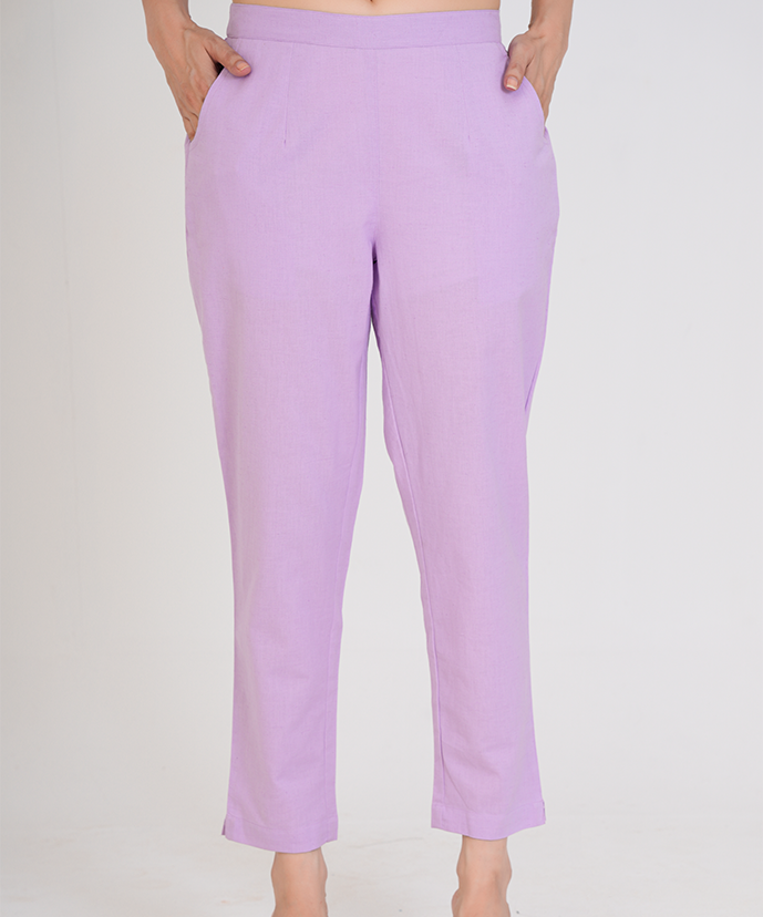 Lilac Cotton Pant