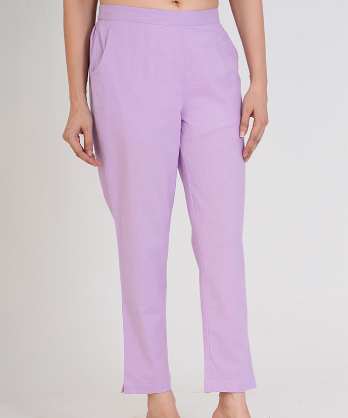 Lilac Cotton Pant