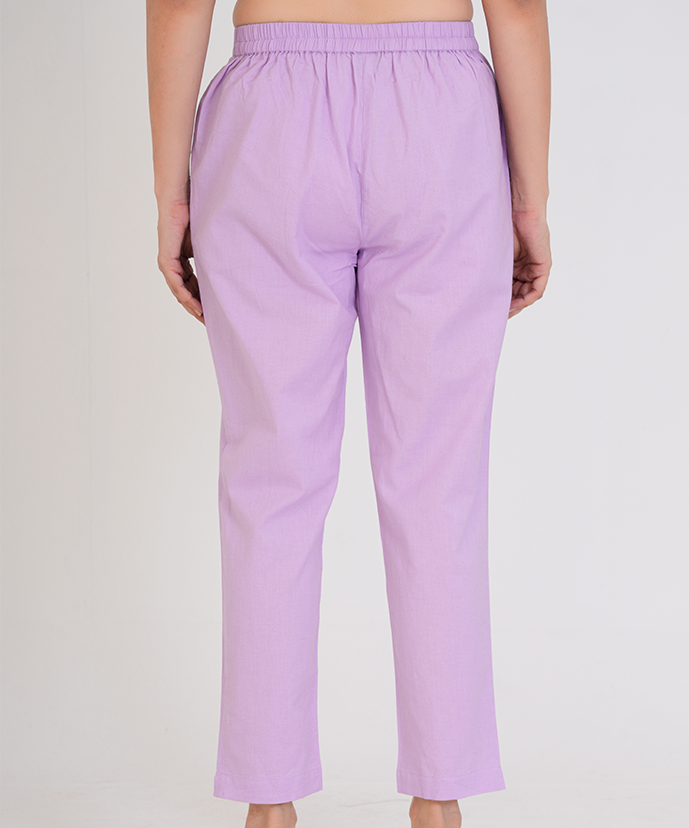Lilac Cotton Pant