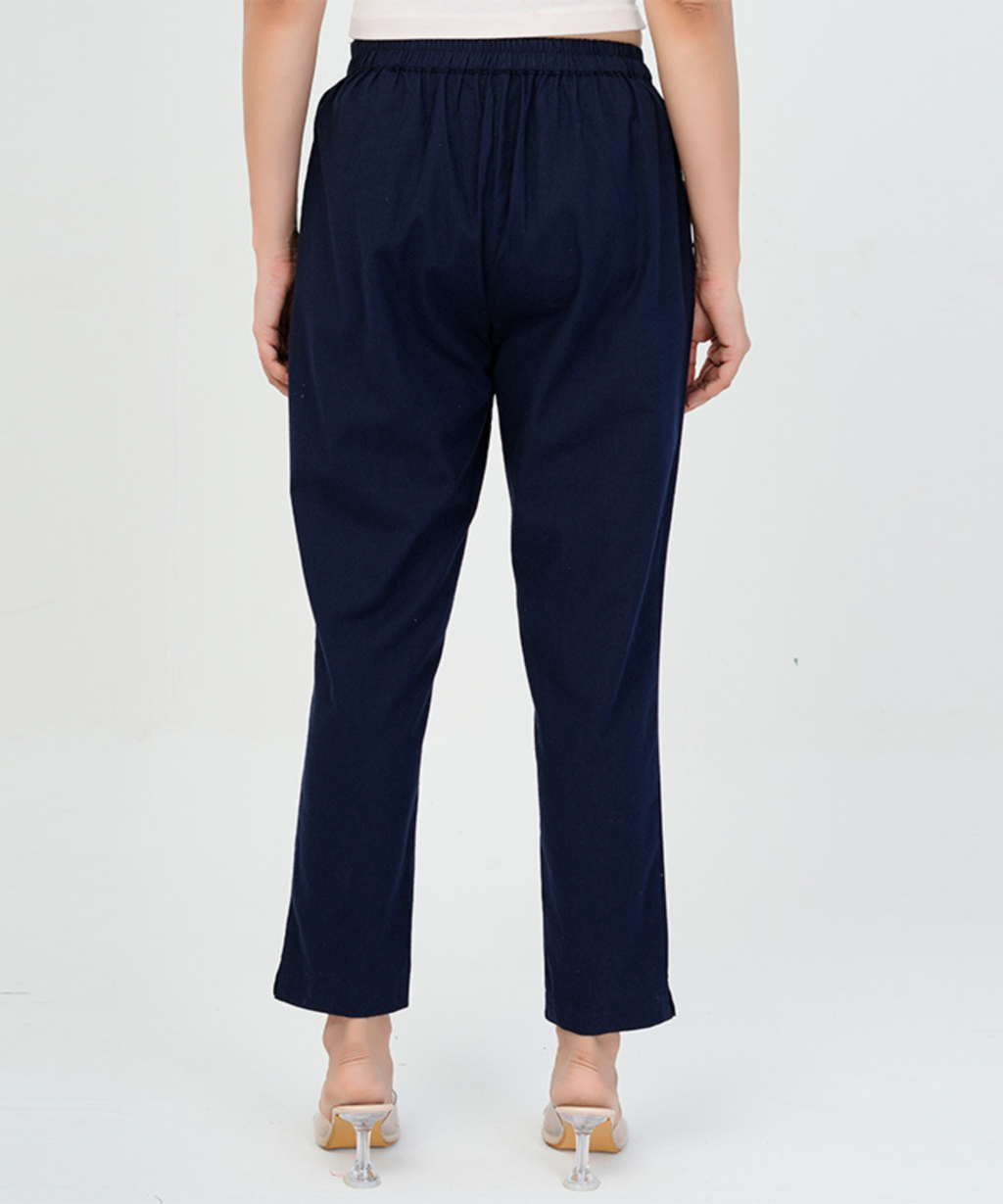 Navy Blue Cotton Pant