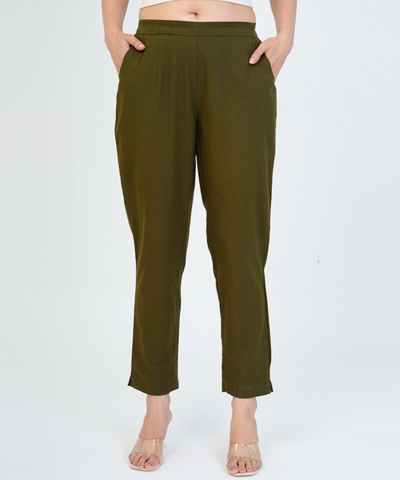 Olive Green Cotton Pant