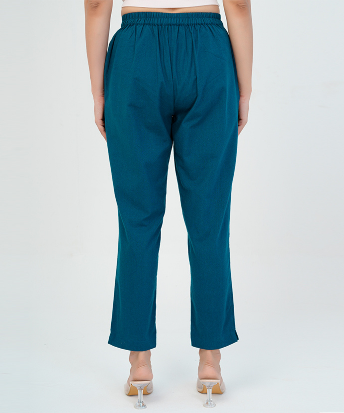 Peacock Blue Cotton Pant