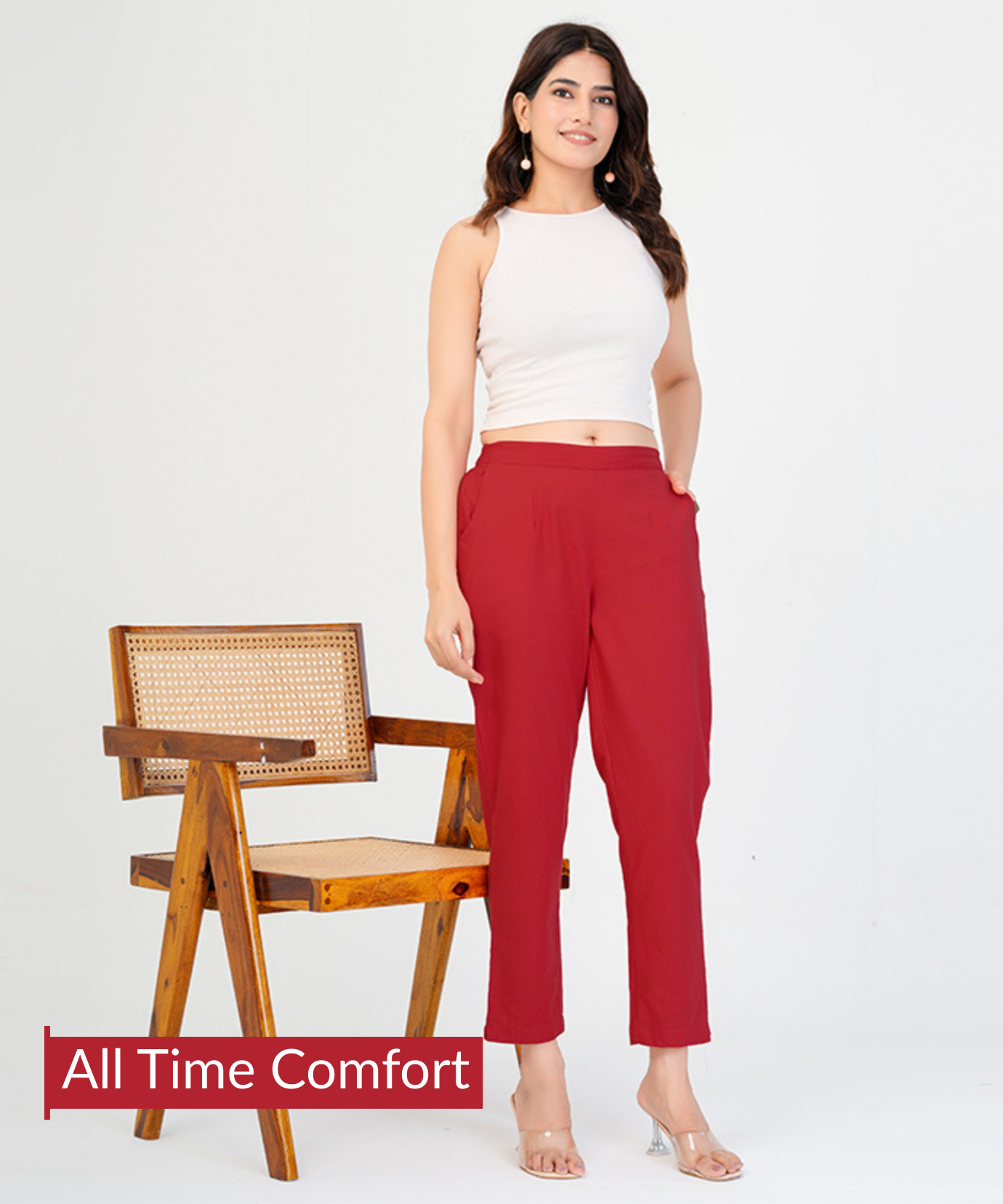 Red Cotton Pant
