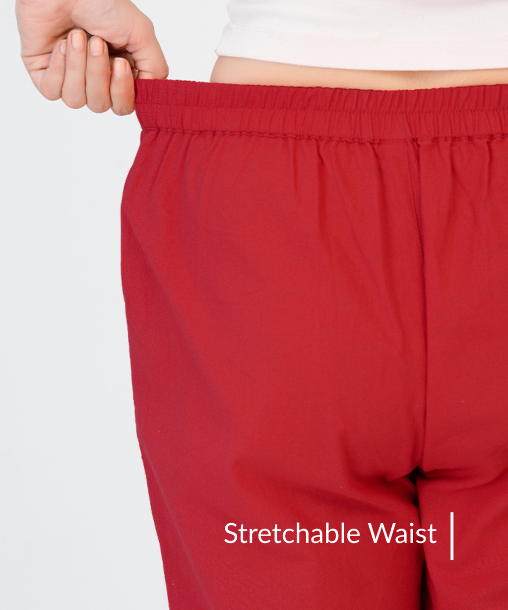 Red Cotton Pant