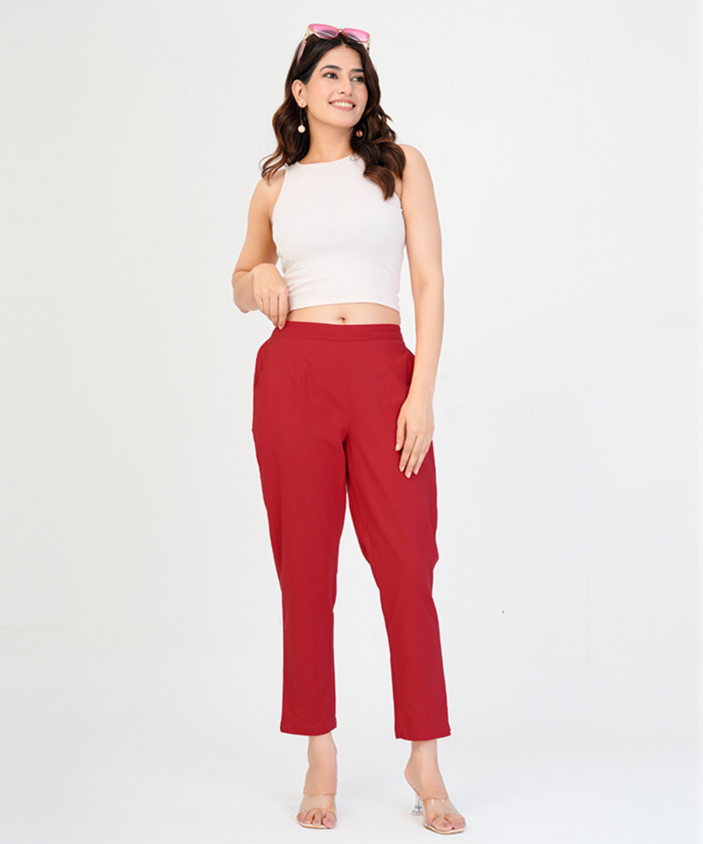 Red Cotton Pant