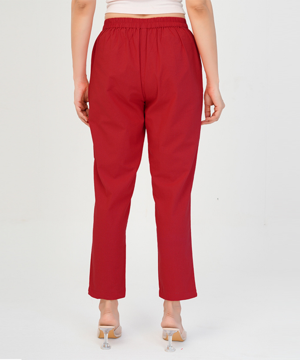 Red Cotton Pant