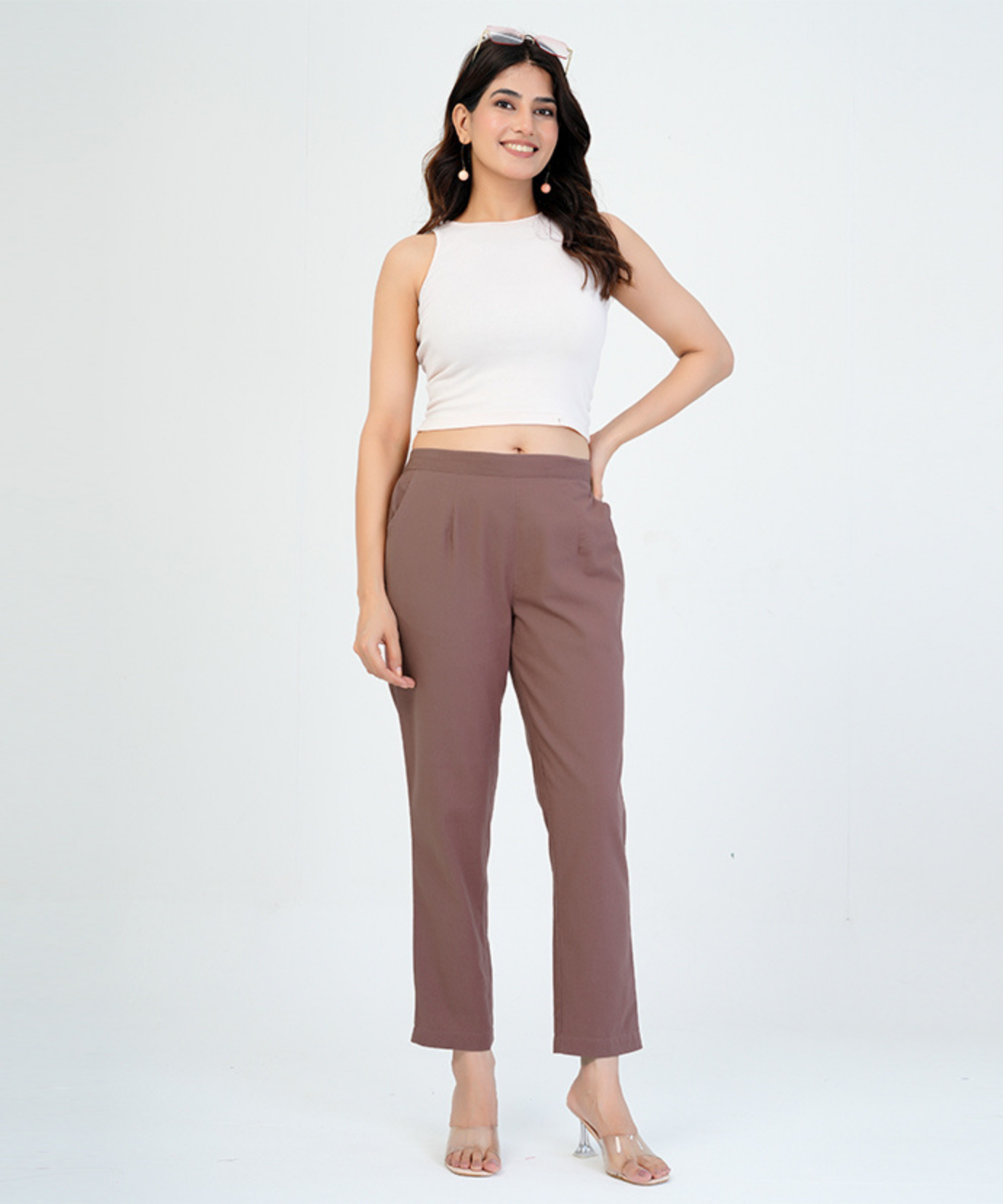 Rose Taupe Cotton Pant