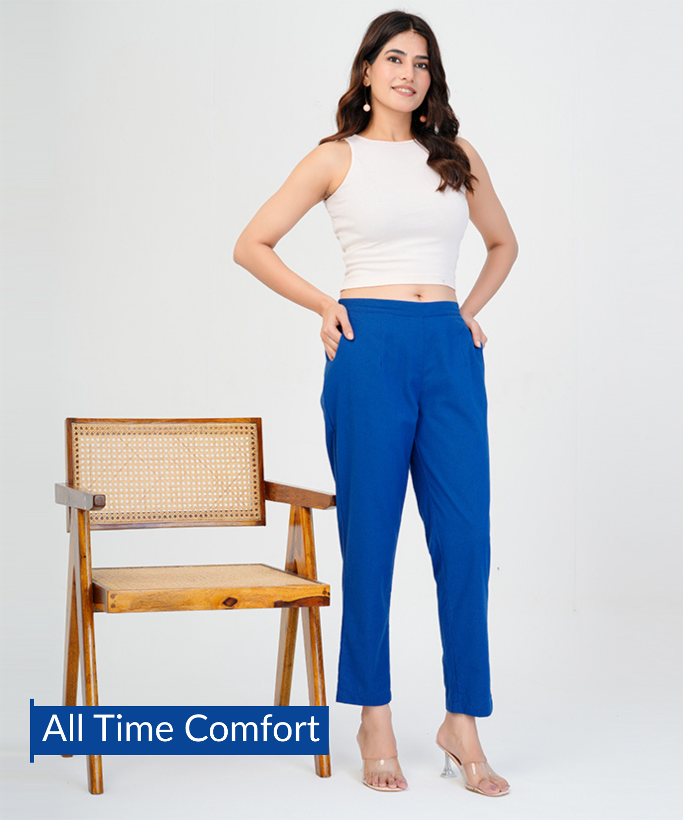 Royal Blue Cotton Pant