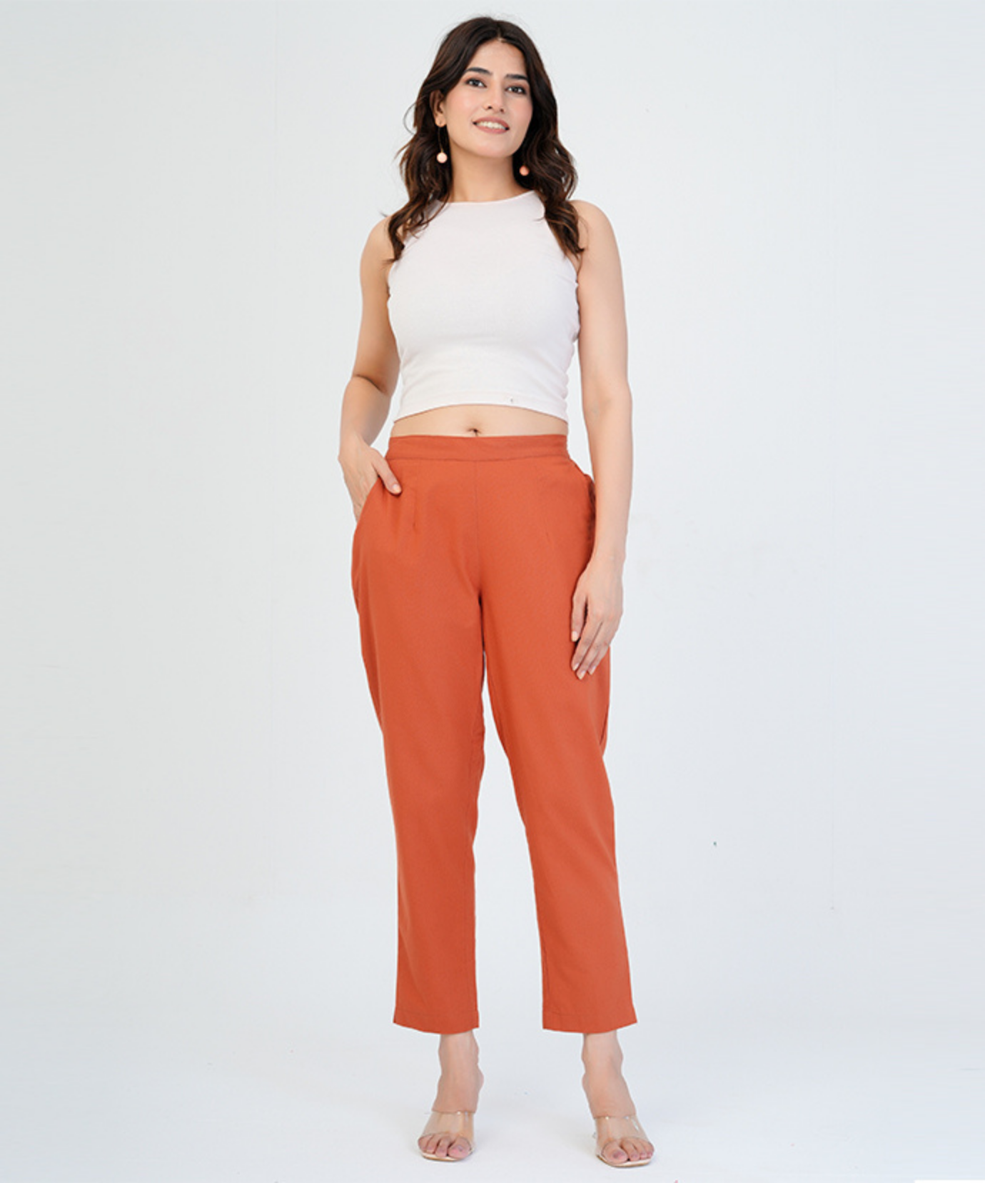 Rust Cotton Pant