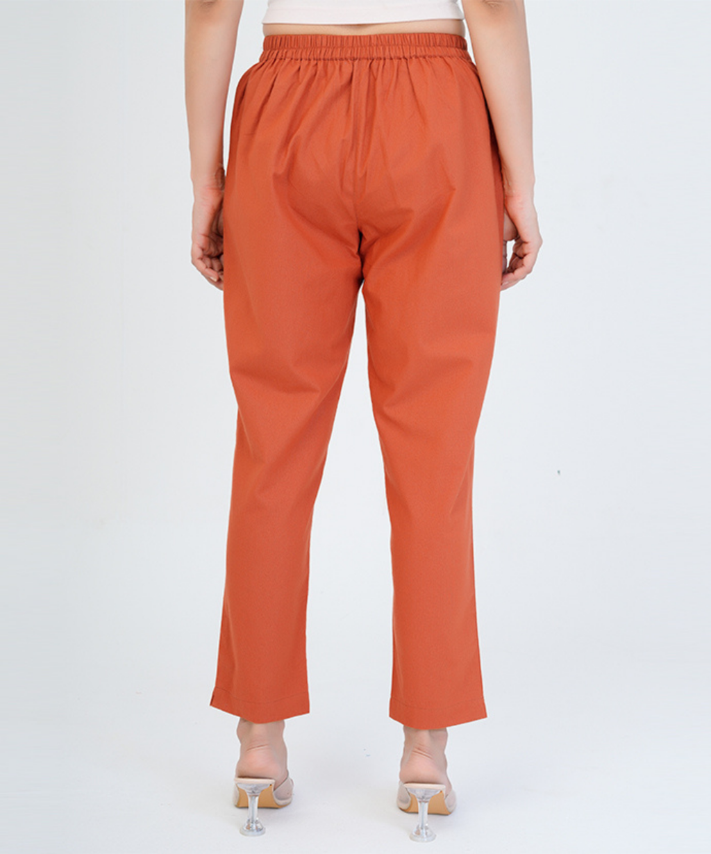 Rust Cotton Pant