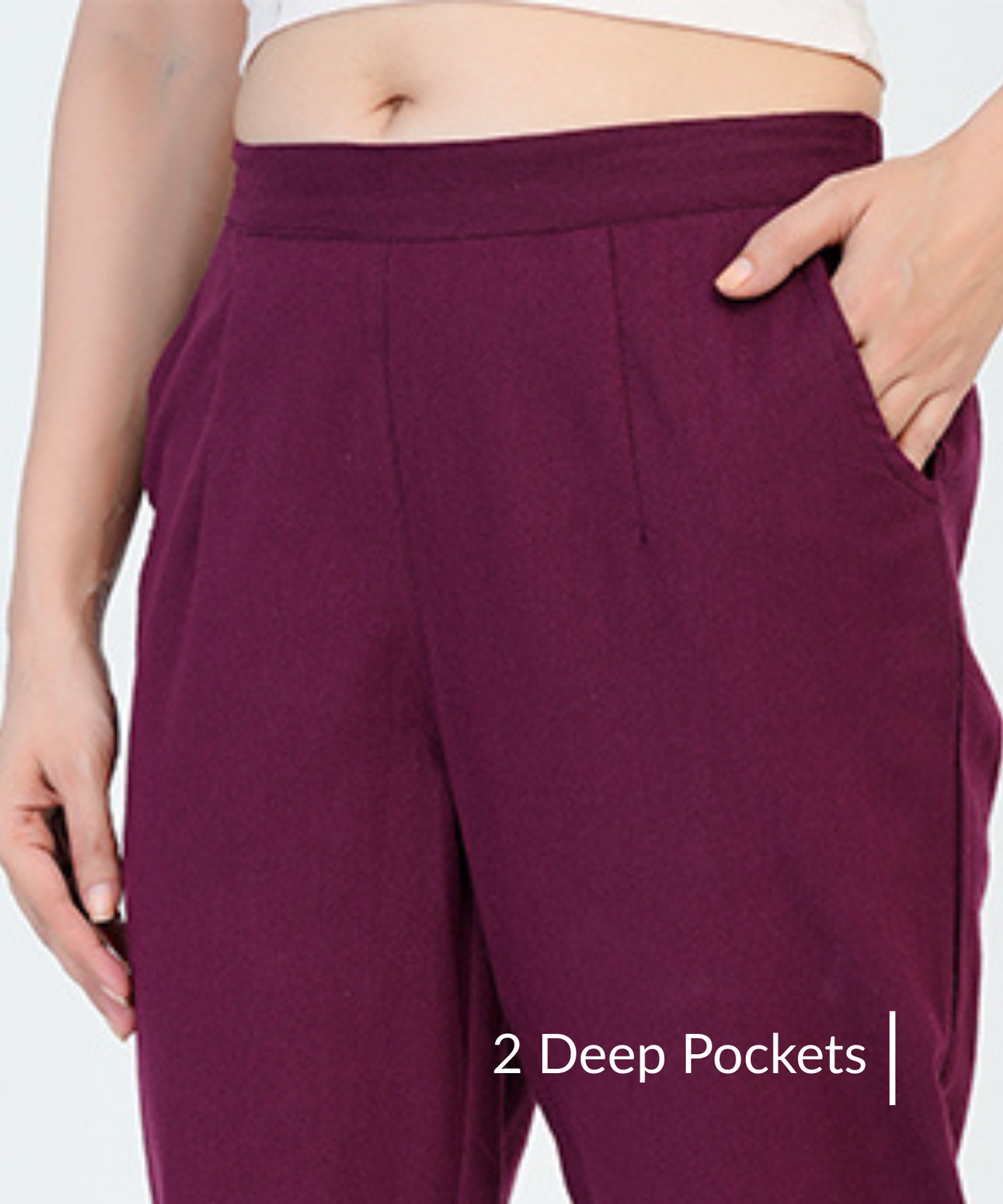 Wine Cotton Pant
